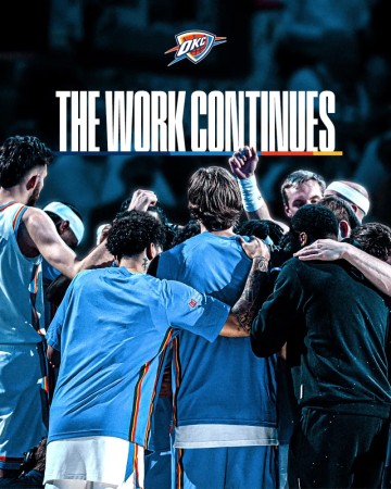 世界杯比赛在线观看-冲击卫冕！雷霆官方晒海报：我们连续三年斩获西部头号种子